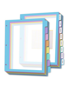 Separadores de Carpeta XUCHUN 16 Pcs Multicolor 8 Pestañas