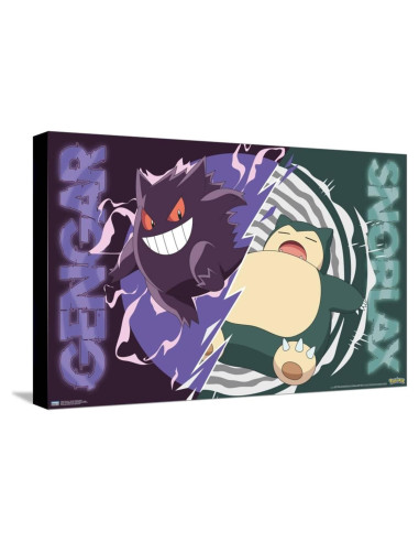 Póster de Lienzo Pokémon Gengar Snorlax 37.4x56.7cm Trends International