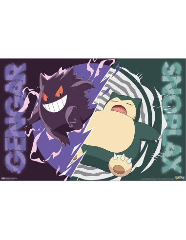 Póster de Lienzo Pokémon Gengar Snorlax 37.4x56.7cm Trends International