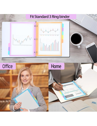 Separadores de Carpeta XUCHUN 16 Pcs Multicolor 8 Pestañas