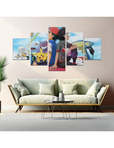 Set de 5 Lienzos Decorativos Mavis Print Pokkemon 101.6x50.8 cm