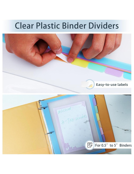 Separadores de Carpeta XUCHUN 16 Pcs Multicolor 8 Pestañas