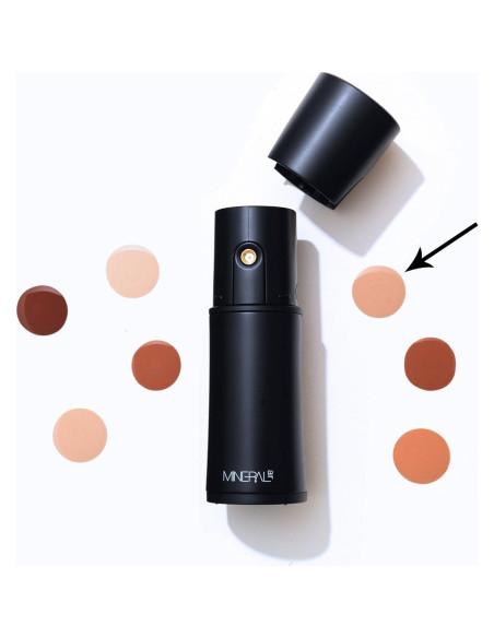 Base Cuatro en Uno Mineral Air YA-MAN 28 ml Color Medio