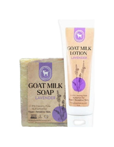 Paquete Cuidado Piel Hecho a Mano Honey Sweetie Acres - Jabón y Loción de Leche de Cabra