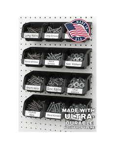 Bins de Tablero de Clavos WallPeg - 6 de 17.78 cm y 6 de 12.7 cm 2