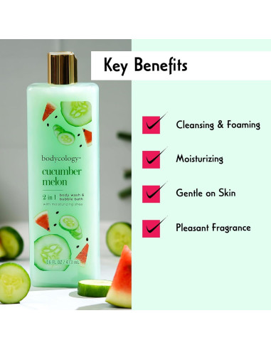Jabón Corporal Bodycology Pepino y Melón 454 g