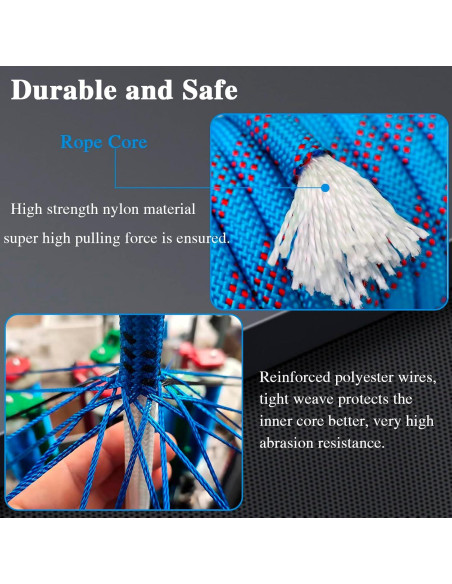 Cuerda trenzada de poliéster CMood 1.27 cm x 38.1 m 8400 kg