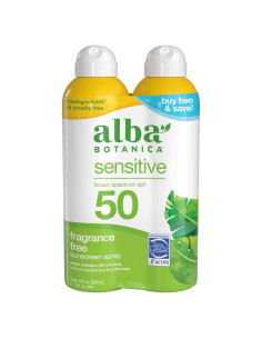 Spray Solar Sensible Alba Botanica SPF 50 Sin Fragancia 296 ml