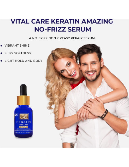 Suero Capilar Sin Frizz Vital Care 50ml - Queratina Hidratante