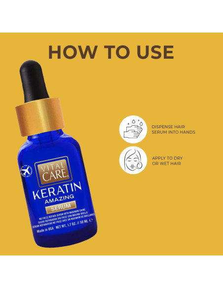 Suero Capilar Sin Frizz Vital Care 50ml - Queratina Hidratante