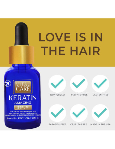 Suero Capilar Sin Frizz Vital Care 50ml - Queratina Hidratante