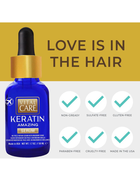 Suero Capilar Sin Frizz Vital Care 50ml - Queratina Hidratante