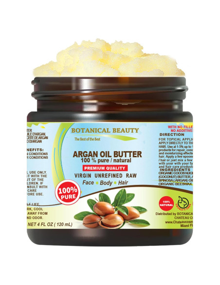 Mantequilla de Aceite de Argán Pura Natural 118 ml - Chateau Cosmetics