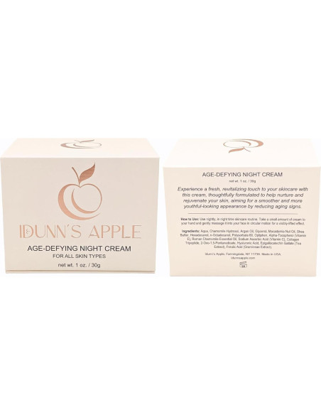 Crema Nocturna Antienvejecimiento Idunn 28g - Ácido Hialurónico