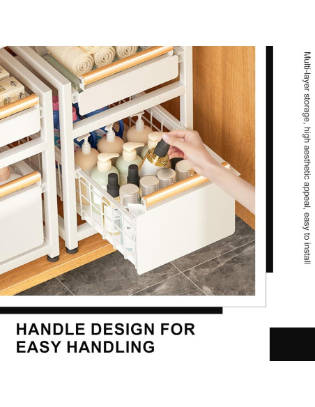 Organizador de Almacenamiento Doble Capa Fortuccai Gris 39x29.5 cm