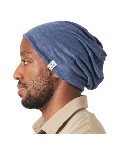 Beanie de Lino Charm 3 en 1 para Mujeres Color Marino