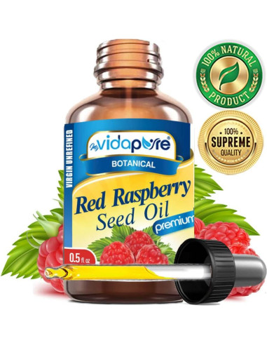 Aceite de Semilla de Frambuesa Roja MyVidaPure 15 ml Puro Virgen
