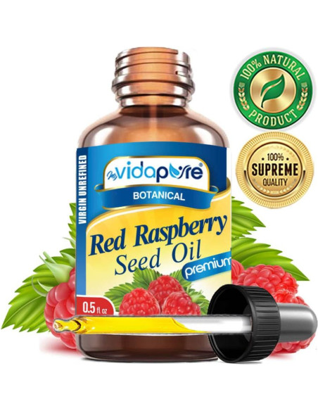 Aceite de Semilla de Frambuesa Roja MyVidaPure 15 ml Puro Virgen