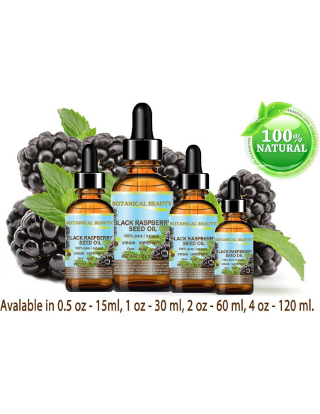Aceite de Semilla de Frambuesa Negra 100% Puro 60 ml - Botanical Beauty