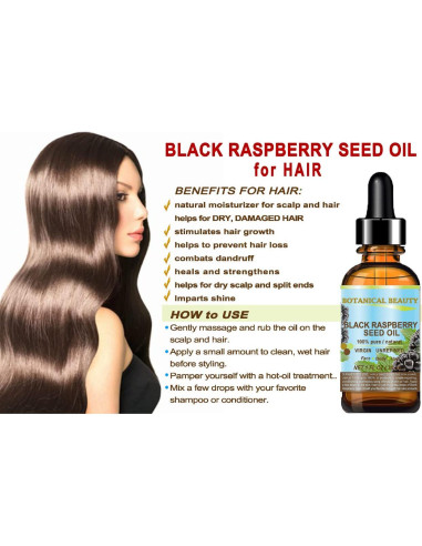 Aceite de Semilla de Frambuesa Negra 100% Puro 60 ml - Botanical Beauty