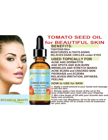 Aceite de Semilla de Tomate 100% Puro Botanical Beauty 60 ml