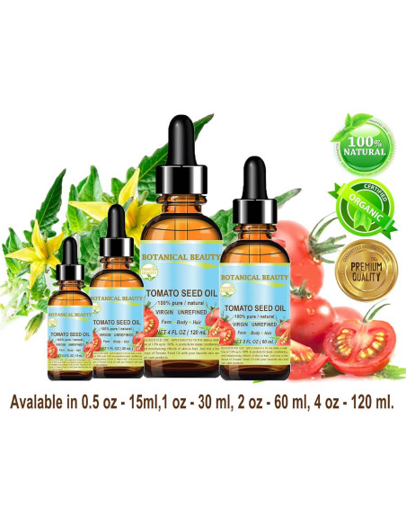Aceite de Semilla de Tomate 100% Puro 120 ml - Botanical Beauty