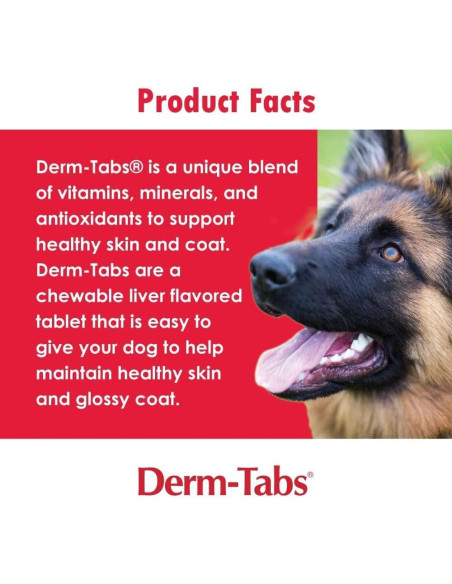 Derm Tabs Extra Fuerte para Perros - 360 Tabletas Masticables