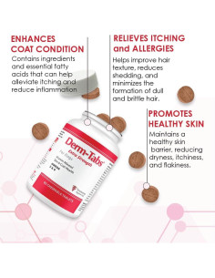 Derm-Tabs Extra Fuerza para Perros - 60 Tabletas Masticables 2