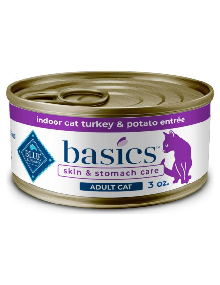 Comida Húmeda para Gatos Blue Buffalo Basics Pavo 85g x24