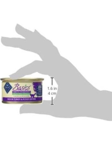 Comida Húmeda para Gatos Blue Buffalo Basics Pavo 85g x24