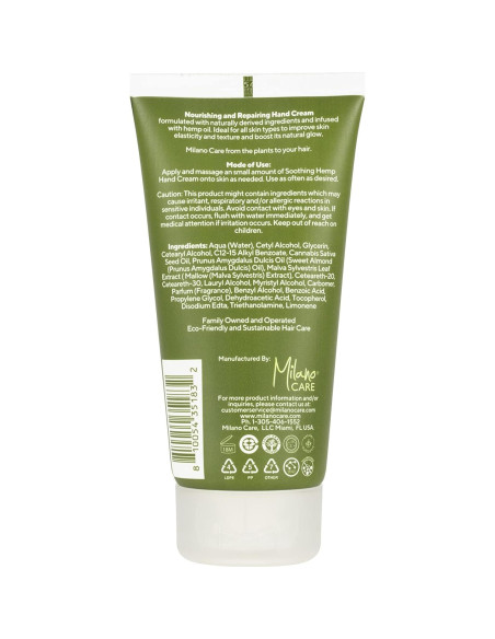 Crema de Manos Hidratante Milano Care con Semillas de Cañamo 100ml