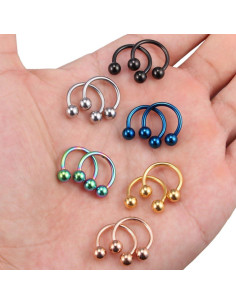 Anillos de Aro de Acero Inoxidable SCERRING 14G 12mm 12 Piezas 2