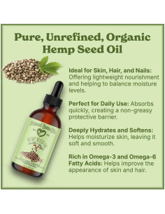 Aceite de Semilla de Cáñamo Natural Born Oils 113g Orgánico Prensado en Frío 2