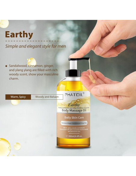 Aceite Corporal Terroso PHATOIL 260ml - Hidratante Natural