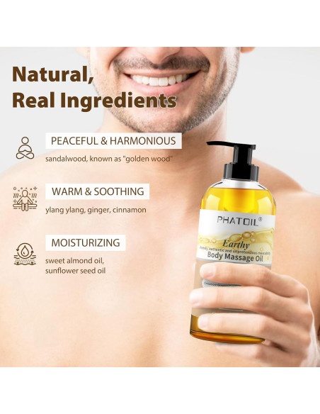 Aceite Corporal Terroso PHATOIL 260ml - Hidratante Natural