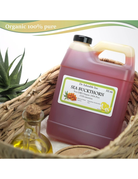 Aceite de Espino Marino 100% Puro Orgánico Dr Adorable 946ml