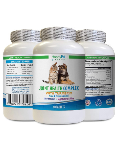 Suplemento Articular para Perros y Gatos - Happy Pet Vitamins - 60 Tabletas