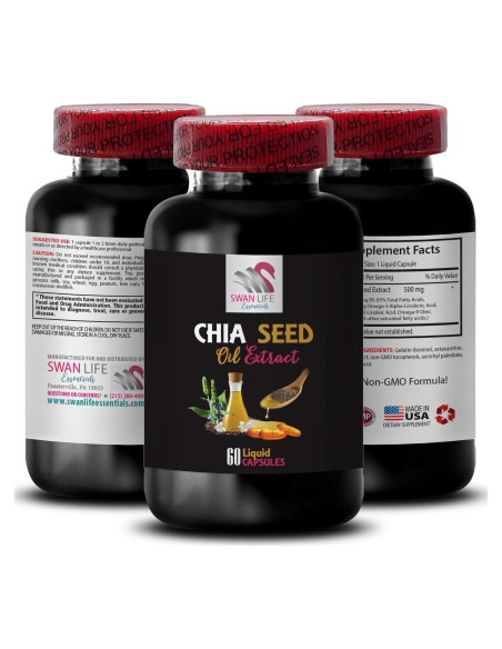 Aceite de Semilla de Chía Orgánico SWAN LIFE 60 Cápsulas