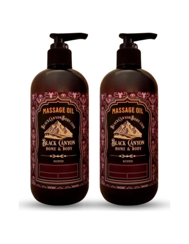 Aceite de Masaje Aromatizado Grosella Negra y Vainilla Black Canyon 2x355ml
