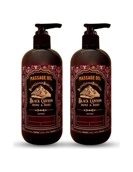 Aceite de Masaje Aromatizado Grosella Negra y Vainilla Black Canyon 2x355ml