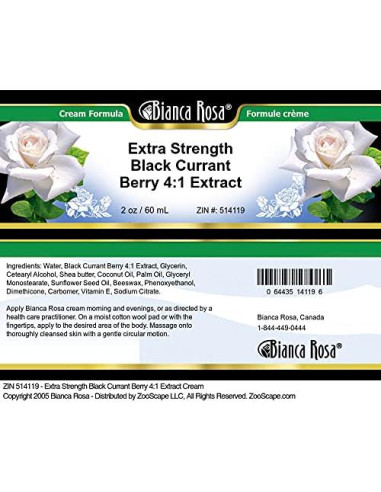 Crema Extracto de Grosella Negra 4:1 Bianca Rosa 170 g - Paquete de 3
