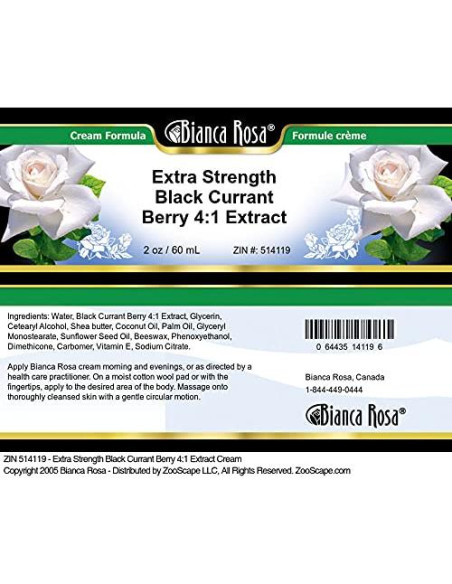 Crema Extracto de Grosella Negra 4:1 Bianca Rosa 170 g - Paquete de 3