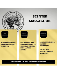 Aceite de Masaje Aromatizado Grosella Negra y Ámbar 340g Black Canyon 2