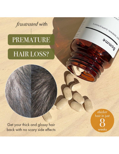 Suplemento Crecimiento Capilar Biotina AOS 68g - Vegano y Natural