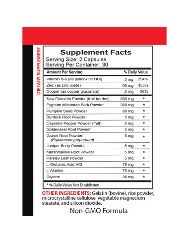 Suplemento Herbal VIP VITAMINAS 60 Cápsulas - Soporte Prostático y Alcalinizante