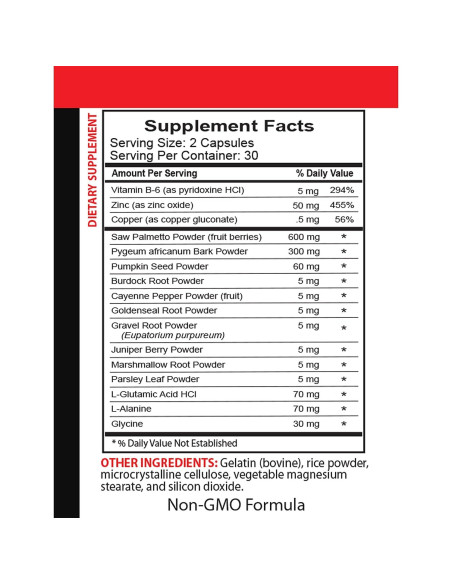 Suplemento Herbal VIP VITAMINAS 60 Cápsulas - Soporte Prostático y Alcalinizante