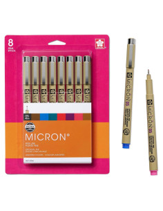 Set de Plumas Sakura Pigma Micron 05 - 8 Colores para Arte