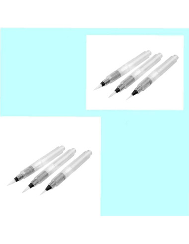 Juego de 3 Pinceles de Acuarela Pluzmecalm 12cm Sintético