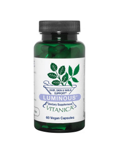 Vitanica Luminous - Suplemento Vegano para Cabello, Piel y Uñas - 60 Cápsulas