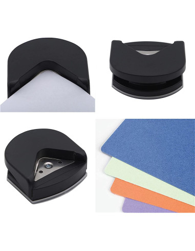 Punch de esquinas redondeadas Seadiquiet 4mm negro para papel